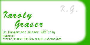 karoly graser business card